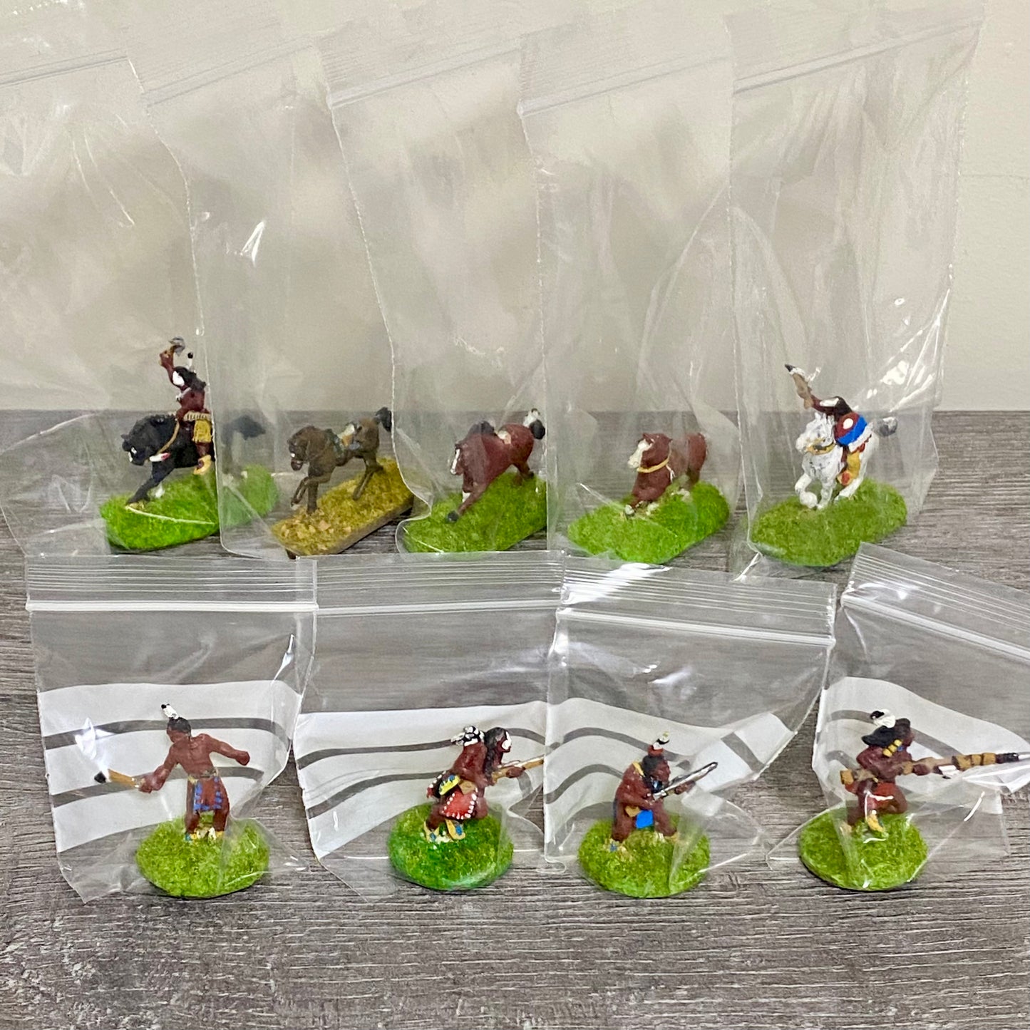 25mm ACW North American Natives Painted Metal Dixon Miniatures War Games 9 Figs