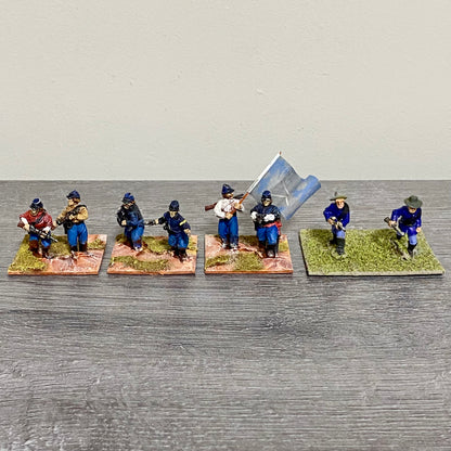 28mm ACW US Cavalry 1867 Painted Metal Figures Dixon Miniatures Wargames 4 Figs