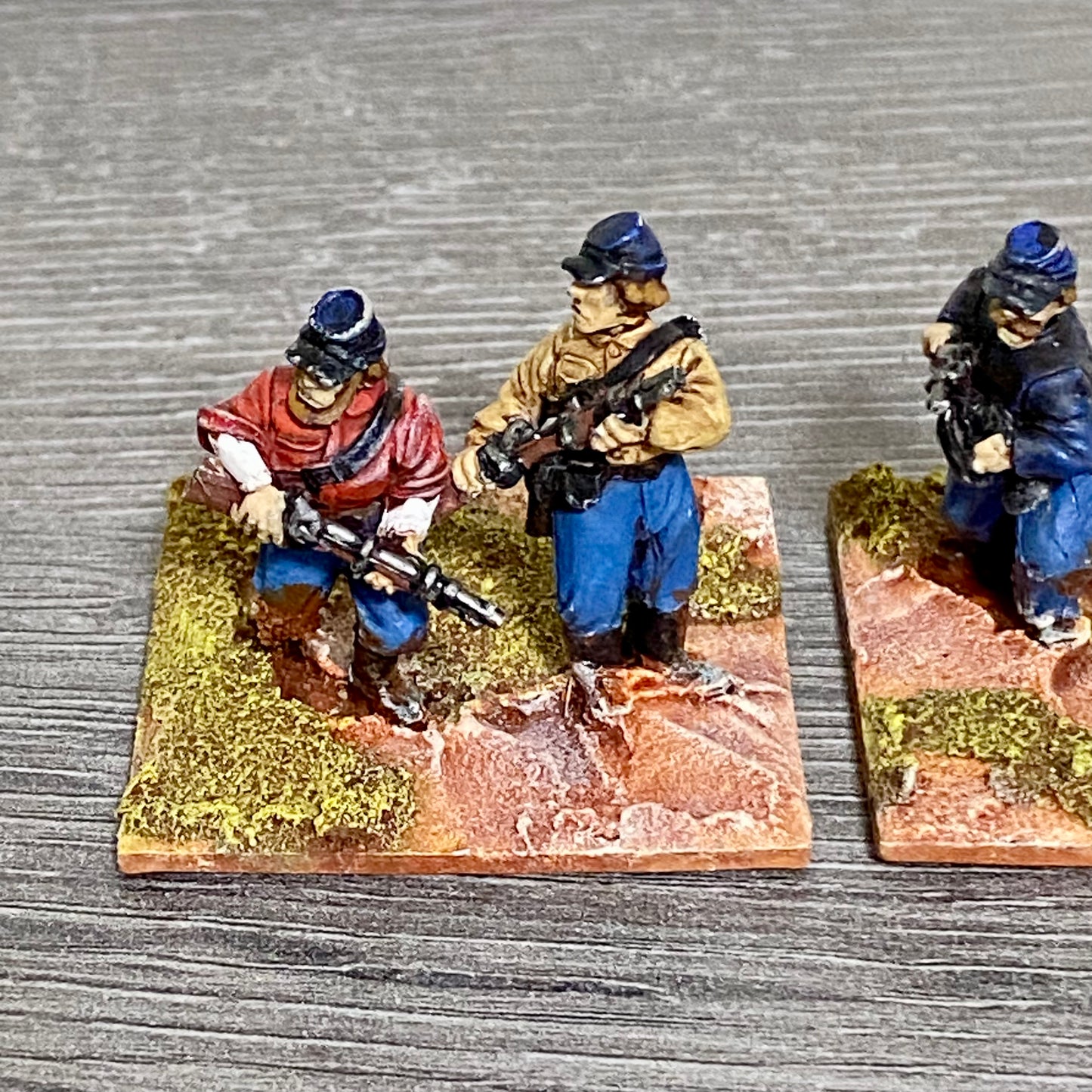 28mm ACW US Cavalry 1867 Painted Metal Figures Dixon Miniatures Wargames 4 Figs
