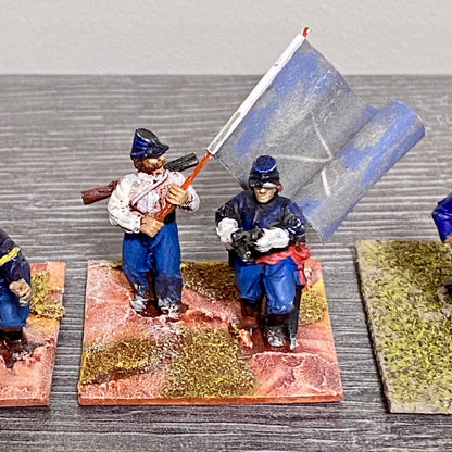 28mm ACW US Cavalry 1867 Painted Metal Figures Dixon Miniatures Wargames 4 Figs