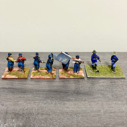 28mm ACW US Cavalry 1867 Painted Metal Figures Dixon Miniatures Wargames 4 Figs