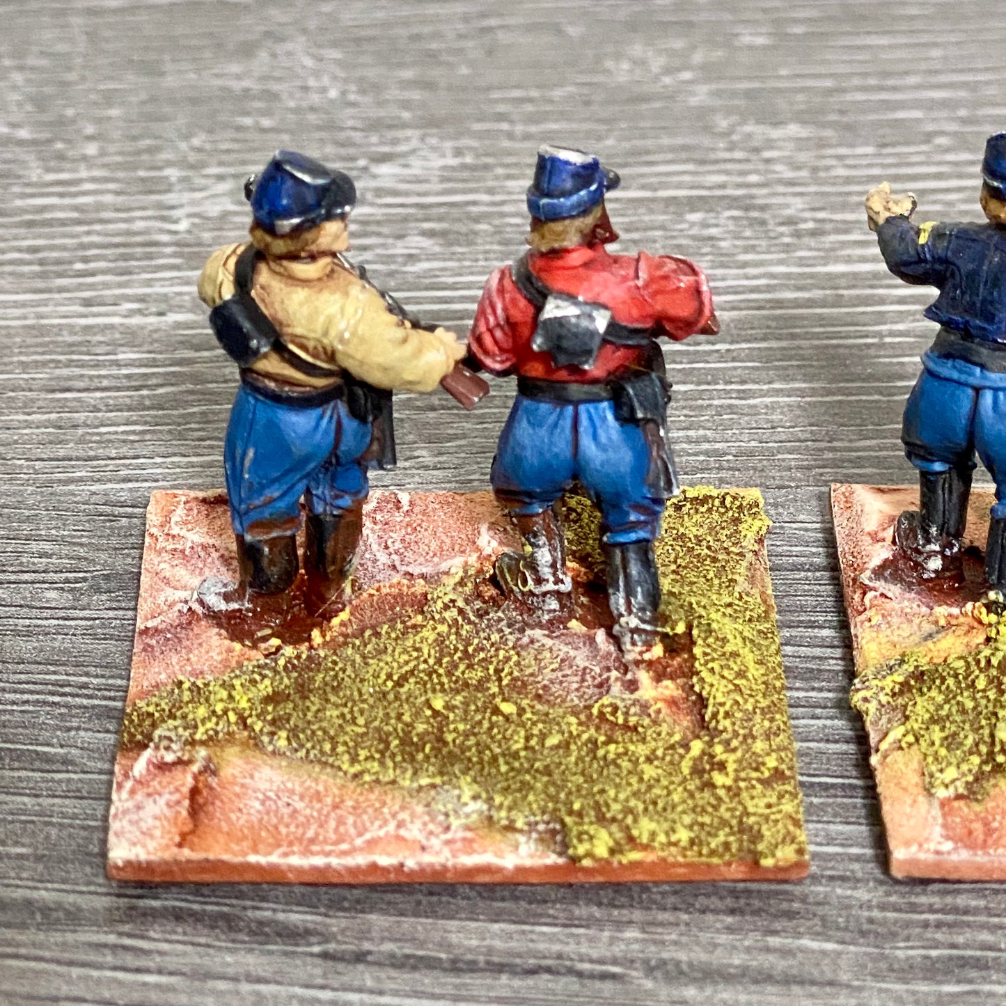 28mm ACW US Cavalry 1867 Painted Metal Figures Dixon Miniatures Wargames 4 Figs