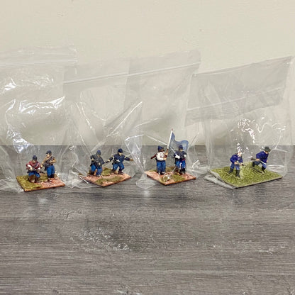 28mm ACW US Cavalry 1867 Painted Metal Figures Dixon Miniatures Wargames 4 Figs