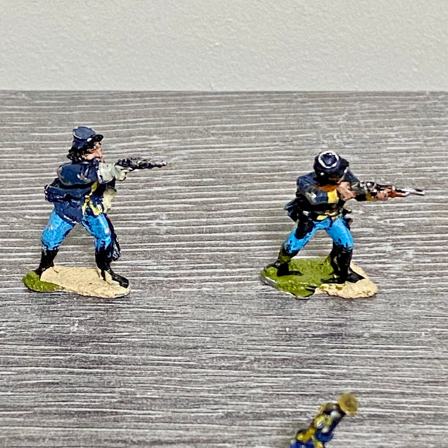28mm ACW US Cavalry 1867 Painted Metal Figures Miniatures & Flag Wargames 8 Figs