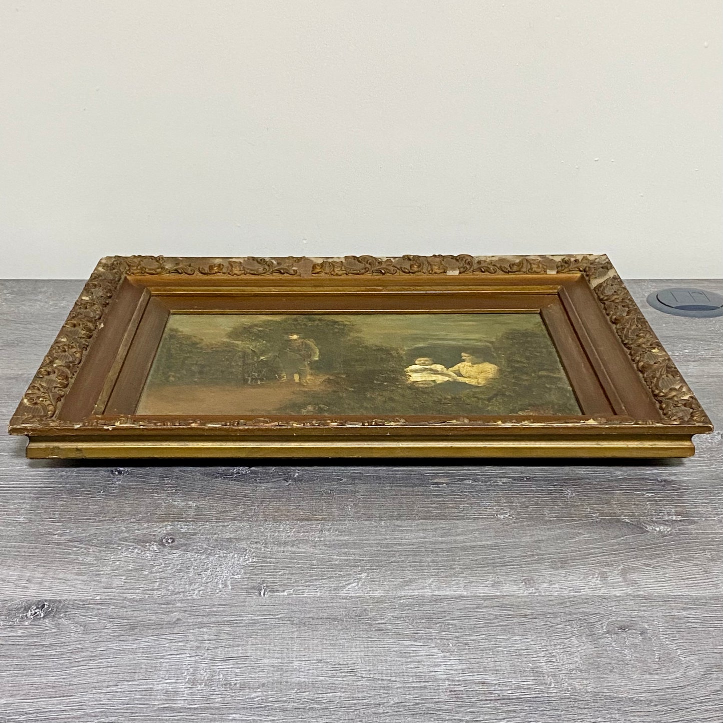 Antique French Mon Clady WWI Composite Memorial Portrait 1915 Painting Signed