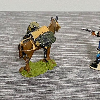 28mm ACW US Cavalry 1867 Painted Metal Figures Miniatures & Flag Wargames 8 Figs