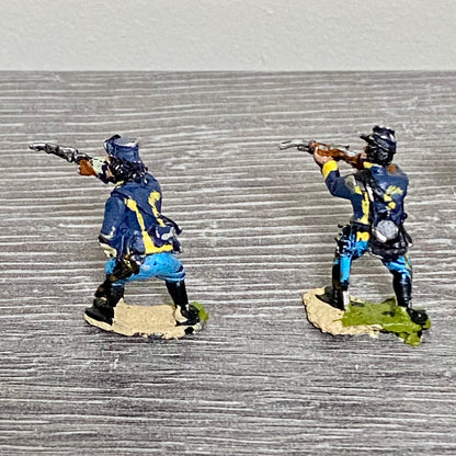 28mm ACW US Cavalry 1867 Painted Metal Figures Miniatures & Flag Wargames 8 Figs