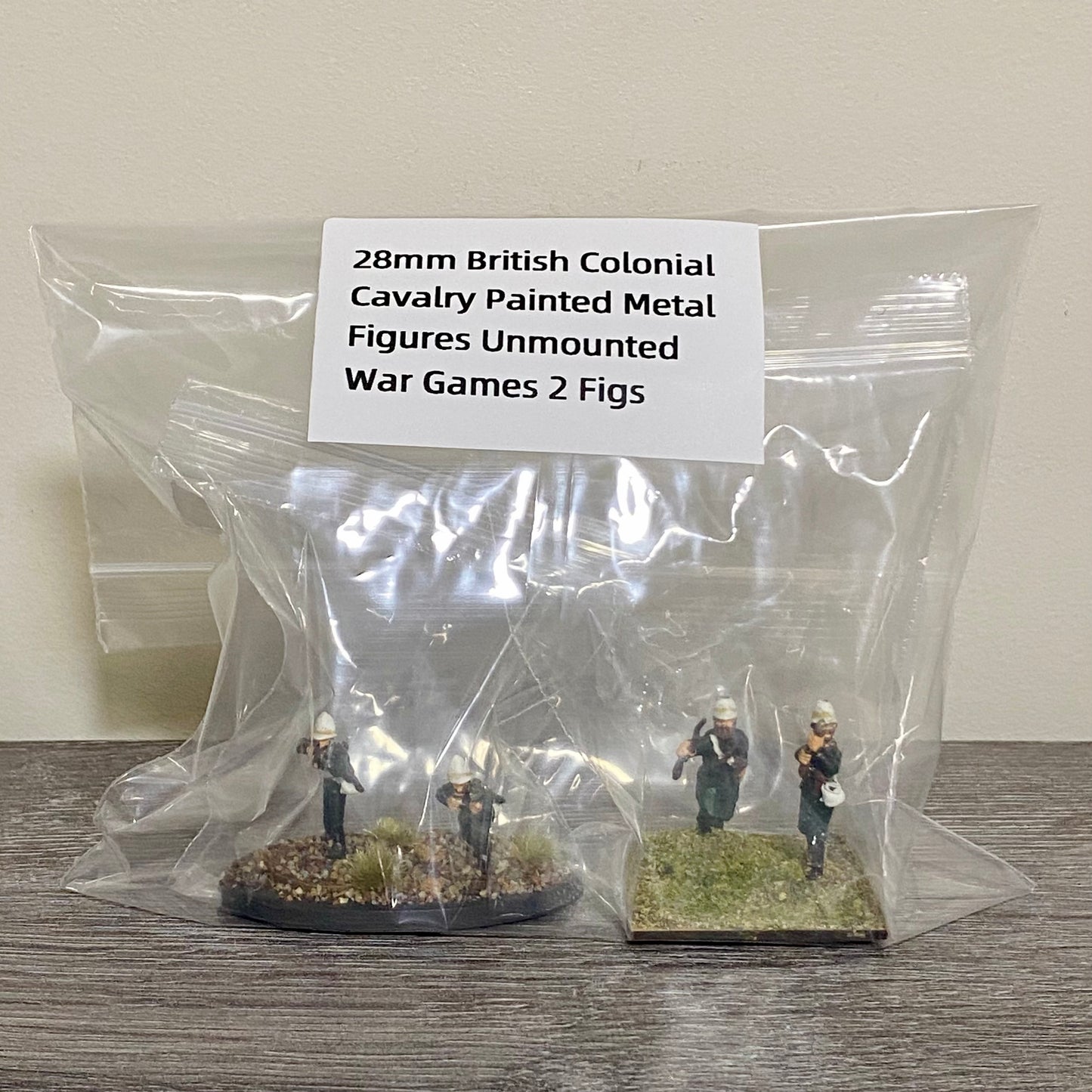 28mm British Colonial Cavalry Painted Metal Figures Unmounted War Games 2 Figs