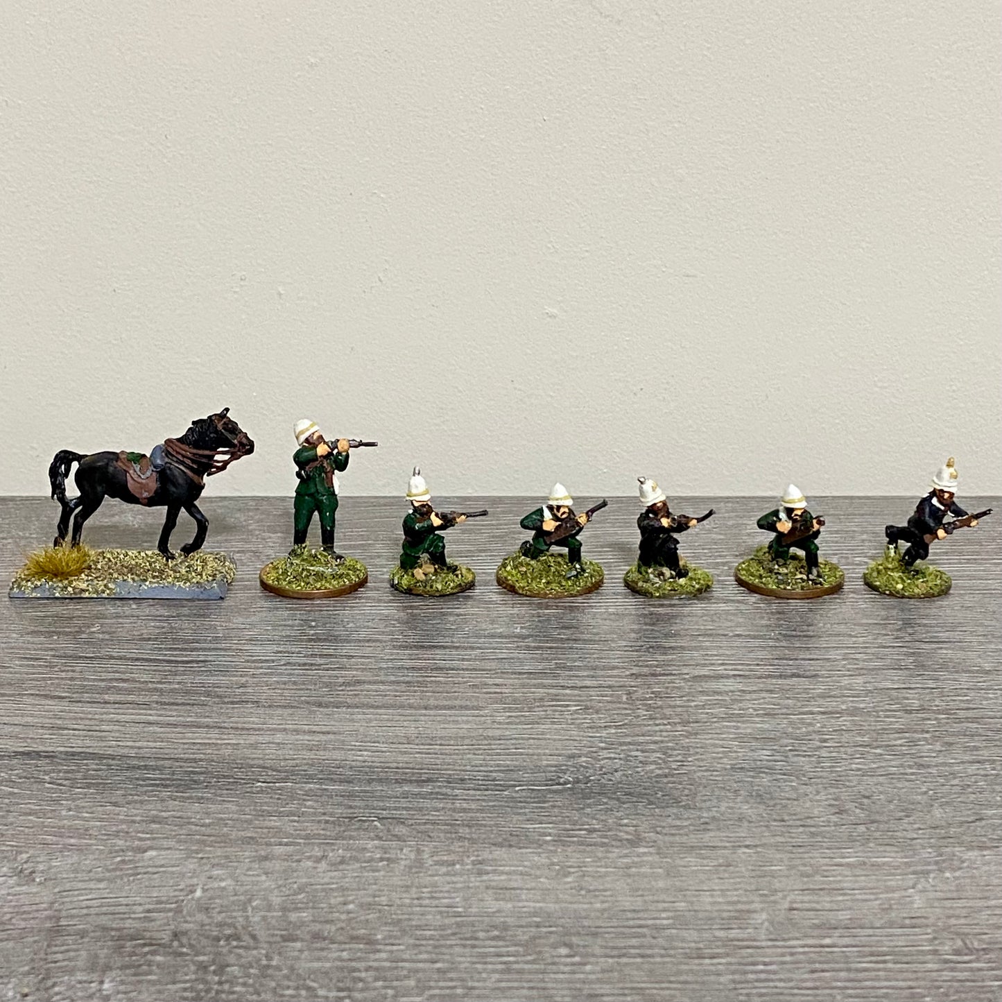 28mm British Colonial Cavalry Painted Metal Figures Unmounted War Games 7 Figs