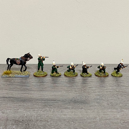 28mm British Colonial Cavalry Painted Metal Figures Unmounted War Games 7 Figs