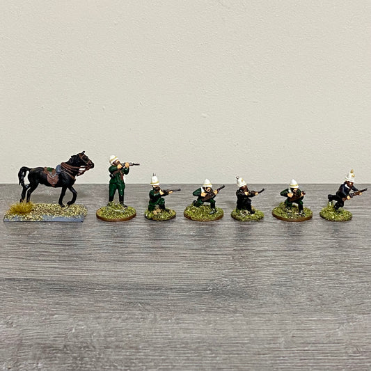 28mm British Colonial Cavalry Painted Metal Figures Unmounted War Games 7 Figs