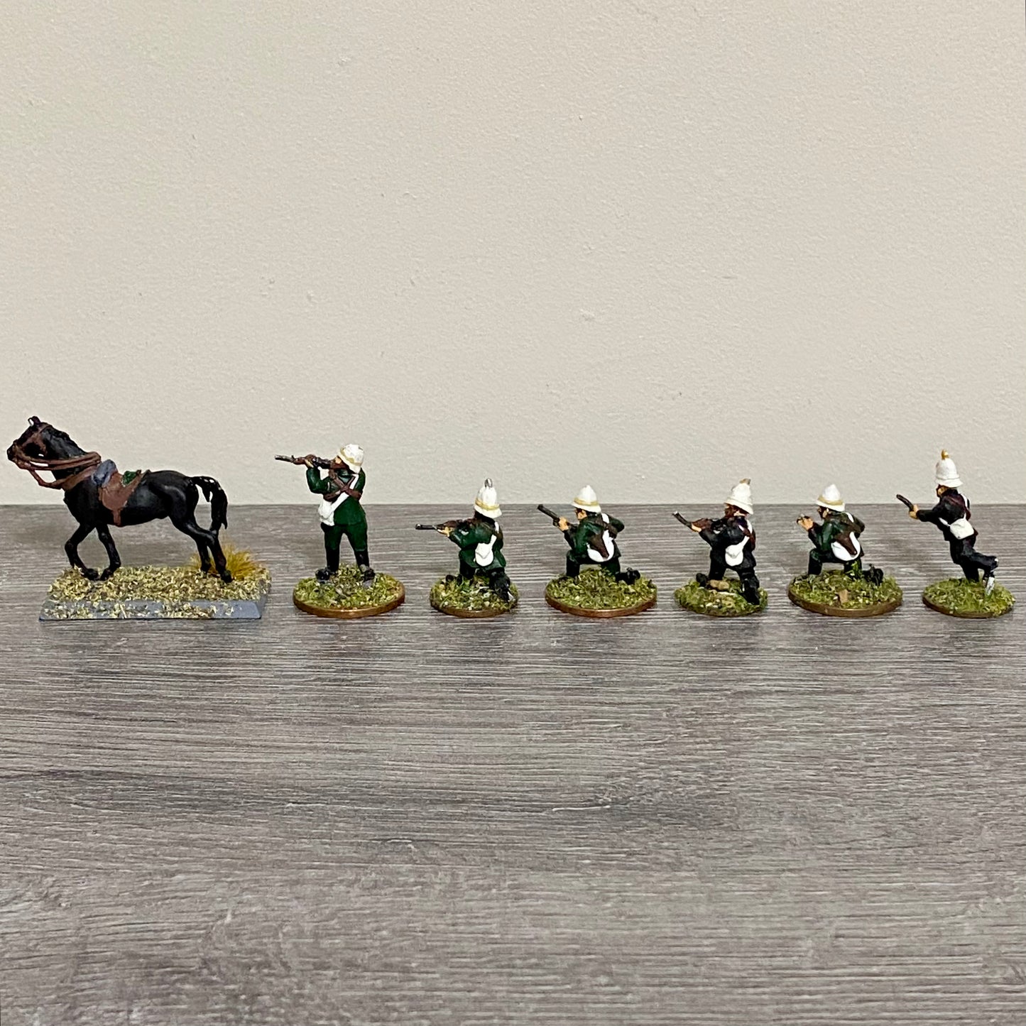 28mm British Colonial Cavalry Painted Metal Figures Unmounted War Games 7 Figs