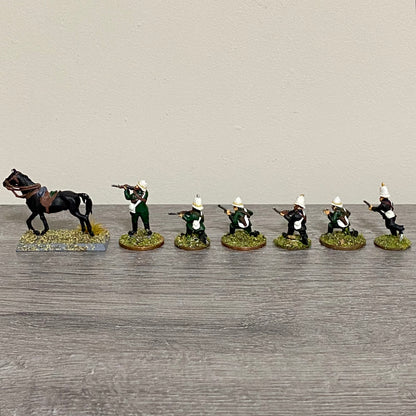 28mm British Colonial Cavalry Painted Metal Figures Unmounted War Games 7 Figs