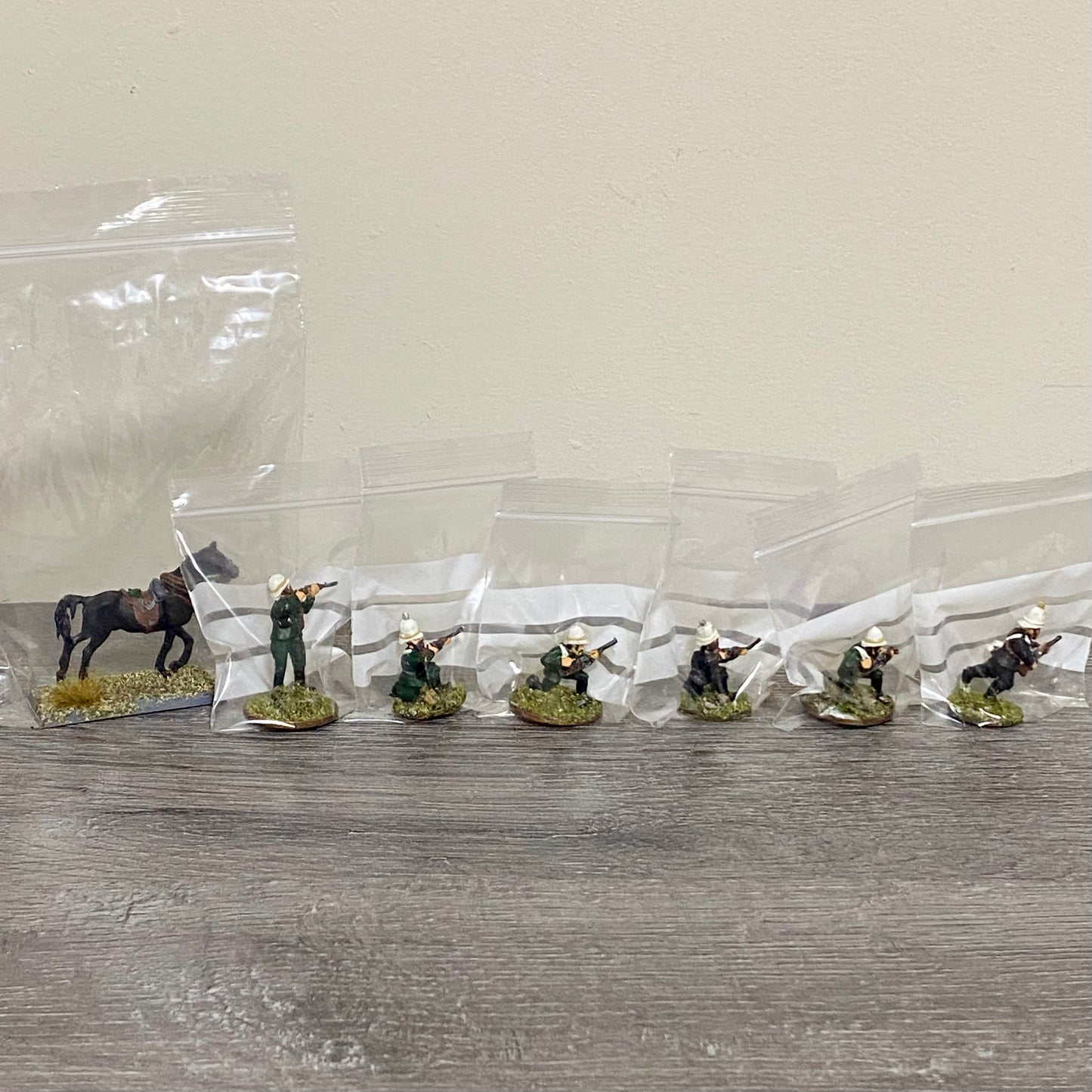 28mm British Colonial Cavalry Painted Metal Figures Unmounted War Games 7 Figs