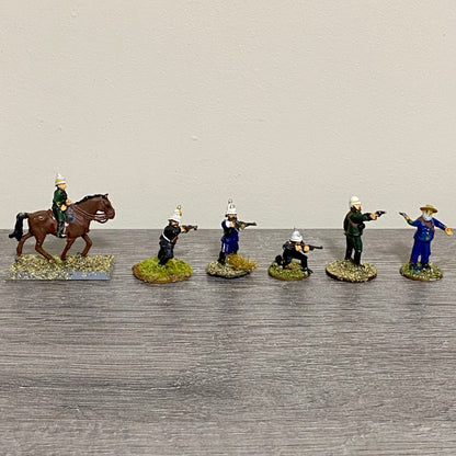 28mm British Colonial Cavalry Painted Metal Figures Unmounted War Games 6 Figs