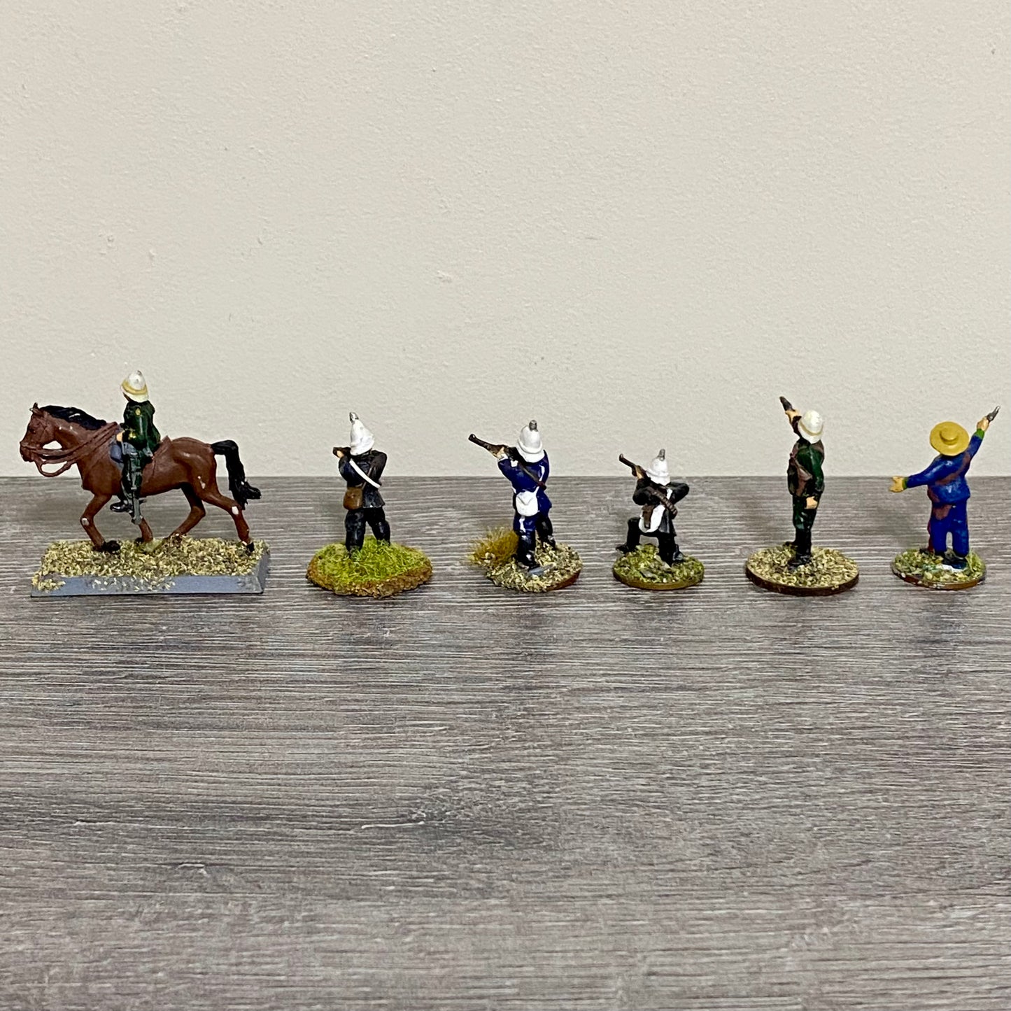 28mm British Colonial Cavalry Painted Metal Figures Unmounted War Games 6 Figs