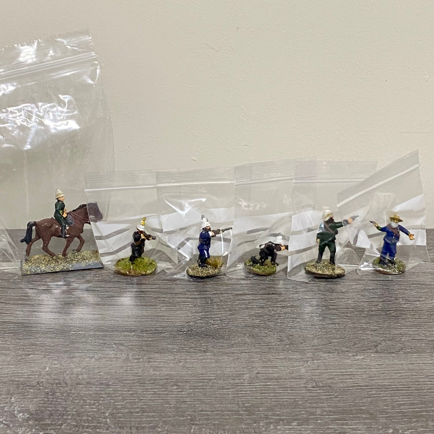 28mm British Colonial Cavalry Painted Metal Figures Unmounted War Games 6 Figs