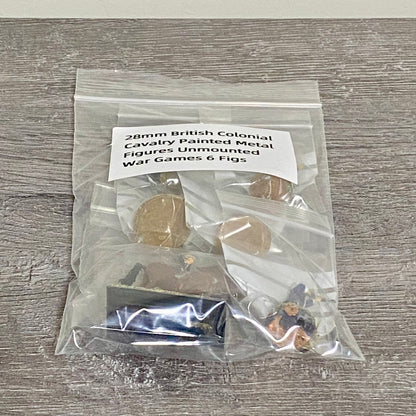 28mm British Colonial Cavalry Painted Metal Figures Unmounted War Games 6 Figs