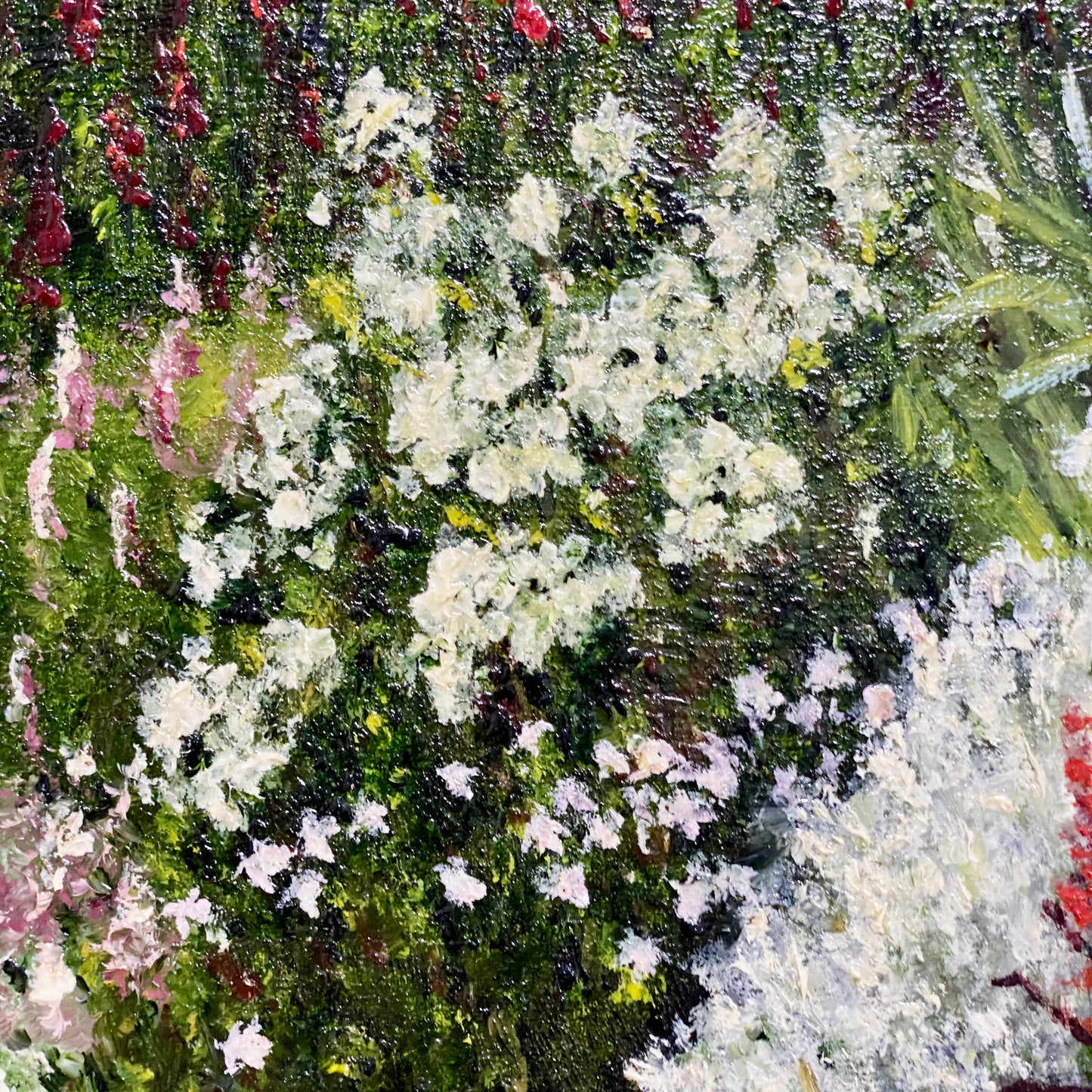 Vintage Great Dixter House & Gardens Scenery Oil Painting Signed P Scott Framed