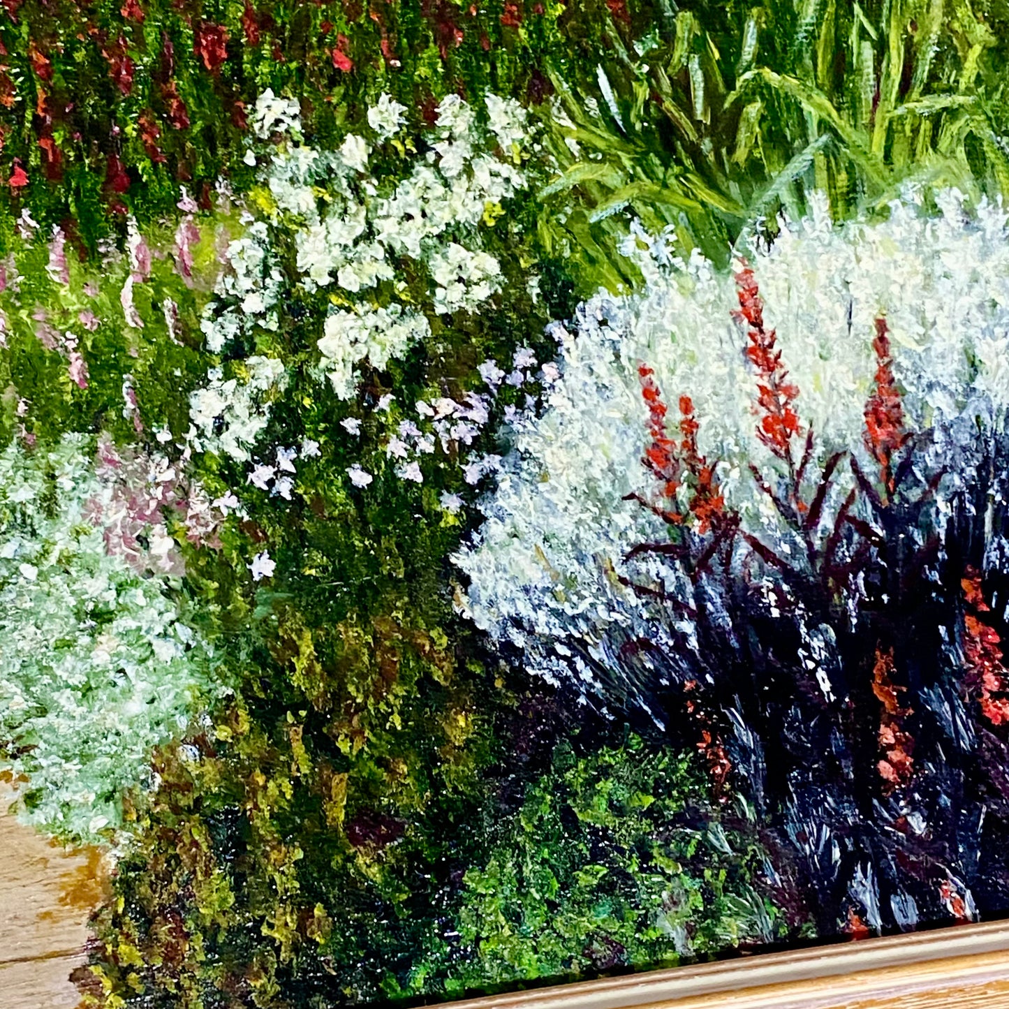 Vintage Great Dixter House & Gardens Scenery Oil Painting Signed P Scott Framed