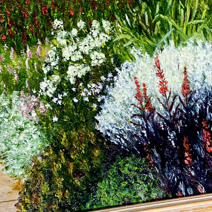 Vintage Great Dixter House & Gardens Scenery Oil Painting Signed P Scott Framed