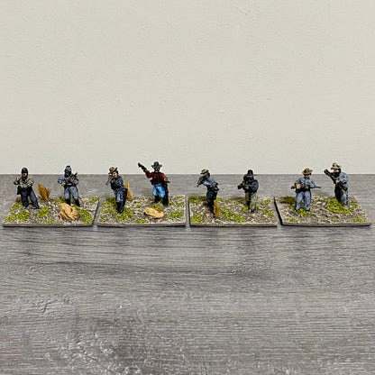 28mm ACW American Wild West Painted Metal Dixon Miniatures Wargames 4 Fig Scenes
