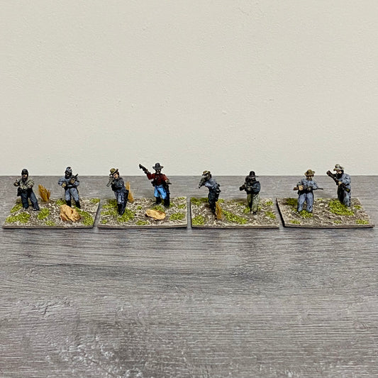 28mm ACW American Wild West Painted Metal Dixon Miniatures Wargames 4 Fig Scenes
