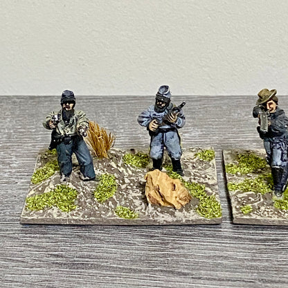 28mm ACW American Wild West Painted Metal Dixon Miniatures Wargames 4 Fig Scenes