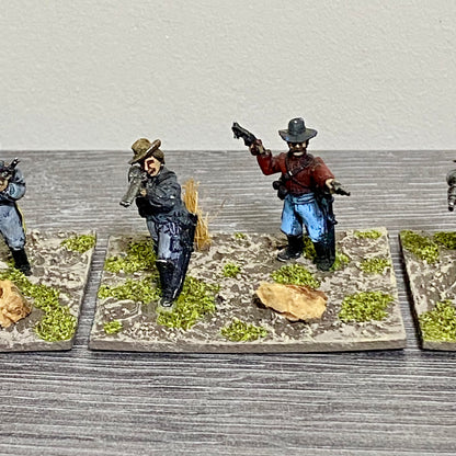 28mm ACW American Wild West Painted Metal Dixon Miniatures Wargames 4 Fig Scenes
