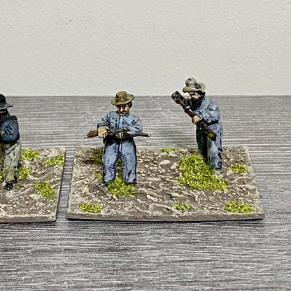 28mm ACW American Wild West Painted Metal Dixon Miniatures Wargames 4 Fig Scenes