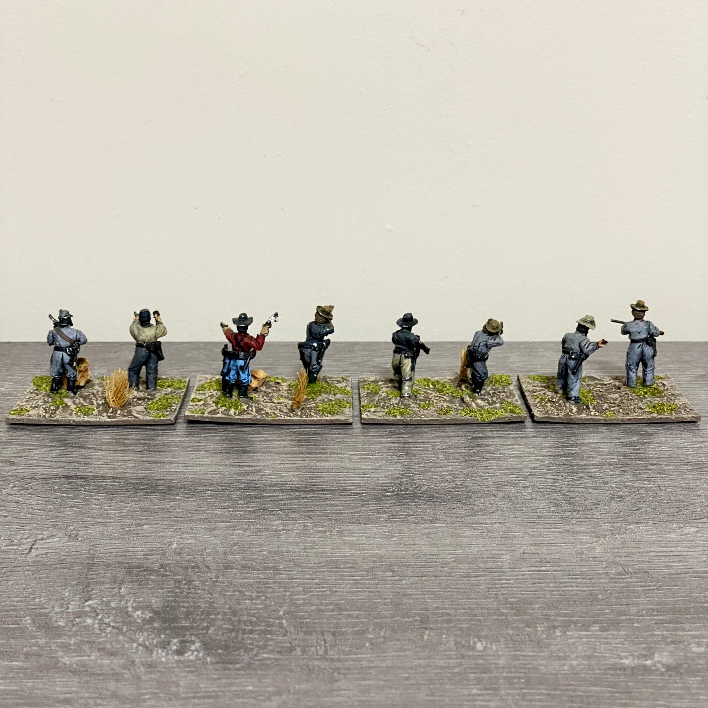 28mm ACW American Wild West Painted Metal Dixon Miniatures Wargames 4 Fig Scenes