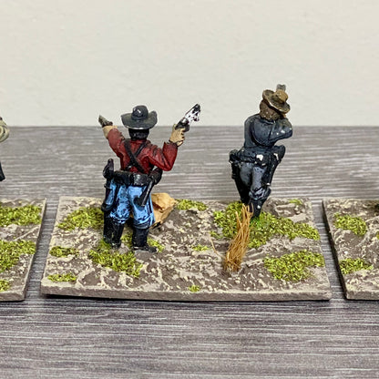 28mm ACW American Wild West Painted Metal Dixon Miniatures Wargames 4 Fig Scenes