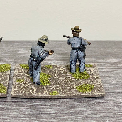 28mm ACW American Wild West Painted Metal Dixon Miniatures Wargames 4 Fig Scenes