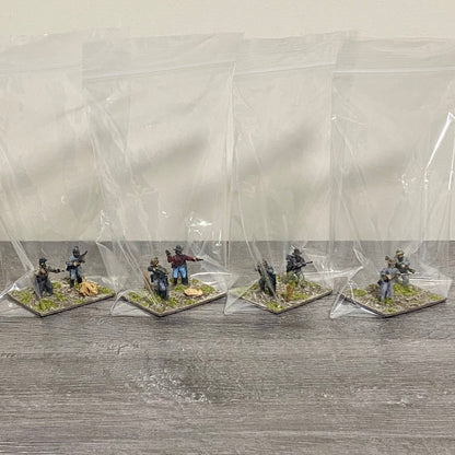 28mm ACW American Wild West Painted Metal Dixon Miniatures Wargames 4 Fig Scenes