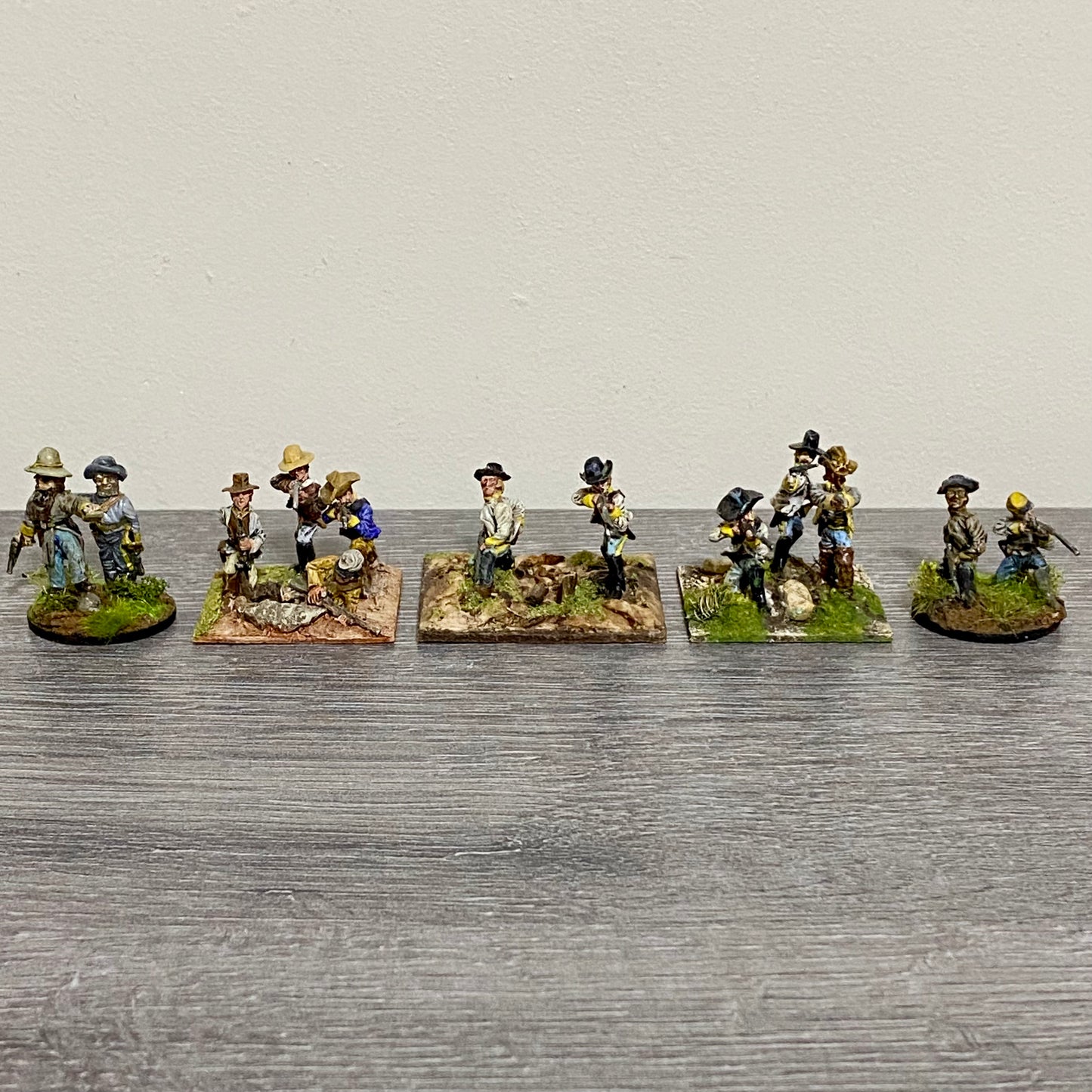 28mm ACW American Wild West Painted Metal Unmounted Miniatures War Games 5 Figs