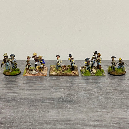 28mm ACW American Wild West Painted Metal Unmounted Miniatures War Games 5 Figs