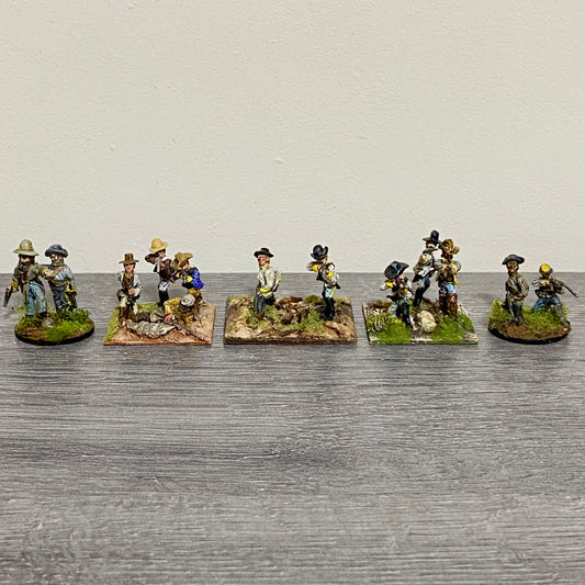 28mm ACW American Wild West Painted Metal Unmounted Miniatures War Games 5 Figs