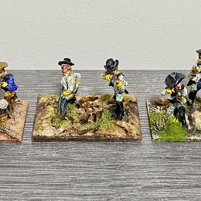 28mm ACW American Wild West Painted Metal Unmounted Miniatures War Games 5 Figs