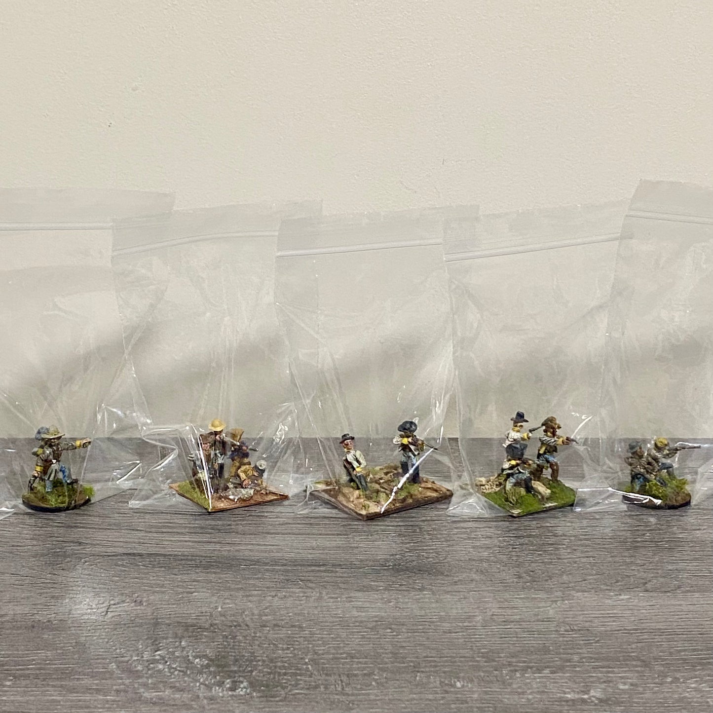 28mm ACW American Wild West Painted Metal Unmounted Miniatures War Games 5 Figs