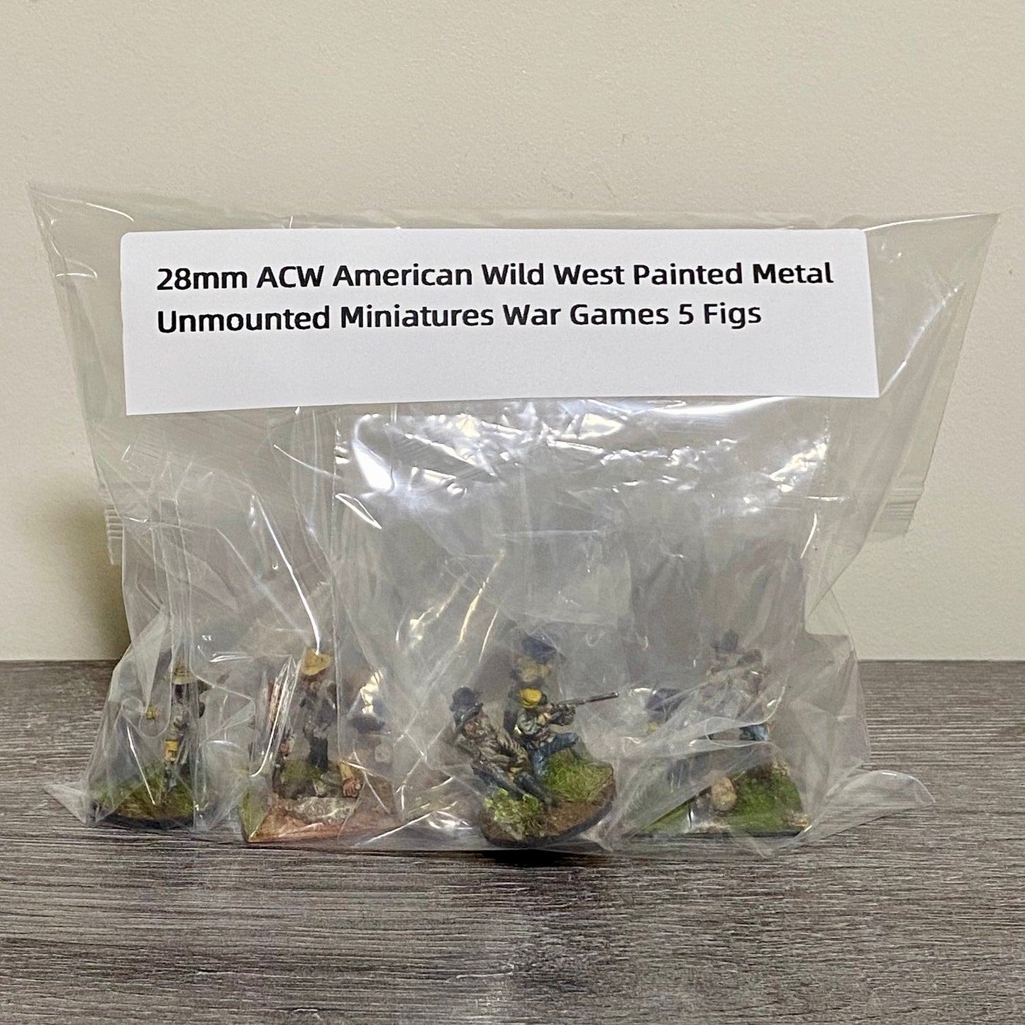28mm ACW American Wild West Painted Metal Unmounted Miniatures War Games 5 Figs
