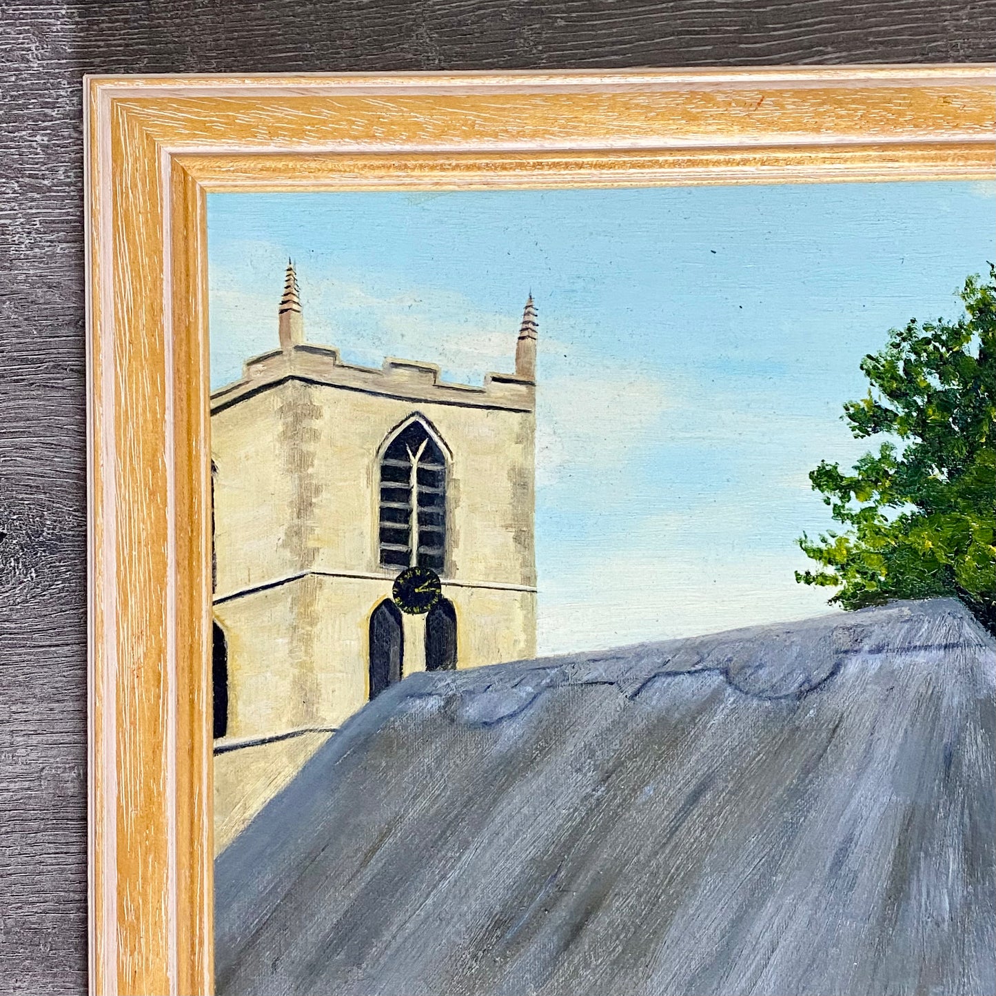 Vintage Thatched Cottage Welford-on-Avon Oil Painting Signed P Scott 1989 Framed