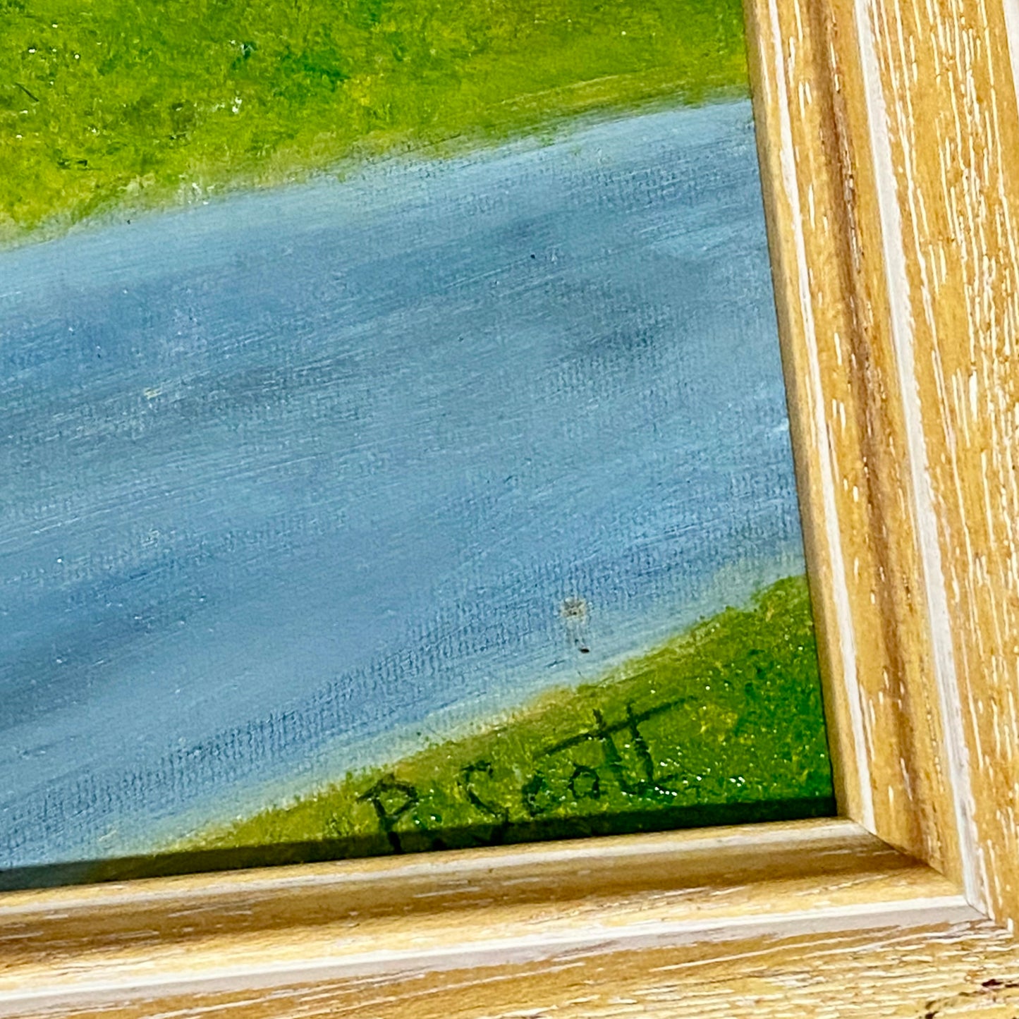 Vintage Thatched Cottage Welford-on-Avon Oil Painting Signed P Scott 1989 Framed