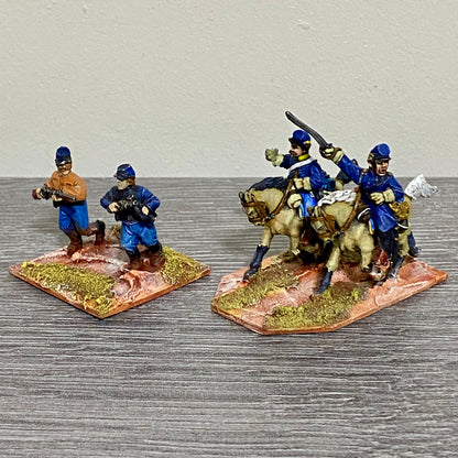 28mm ACW Union Cavalry Mounted Unmounted Painted Metal Miniatures Wargames 2 Fig