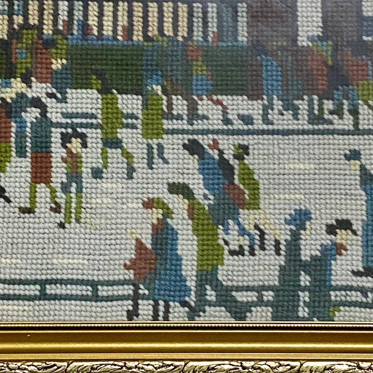 Vintage Northern Industrial Factory Scene L S Lowry Tapestry Framed & Glazed