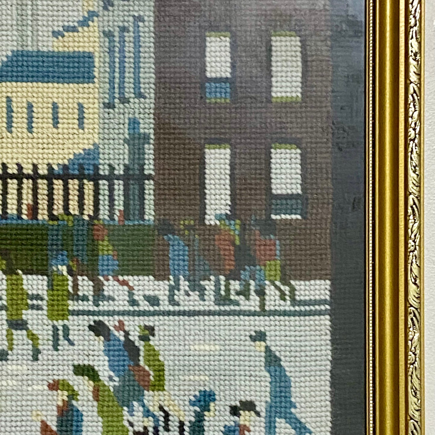 Vintage Northern Industrial Factory Scene L S Lowry Tapestry Framed & Glazed