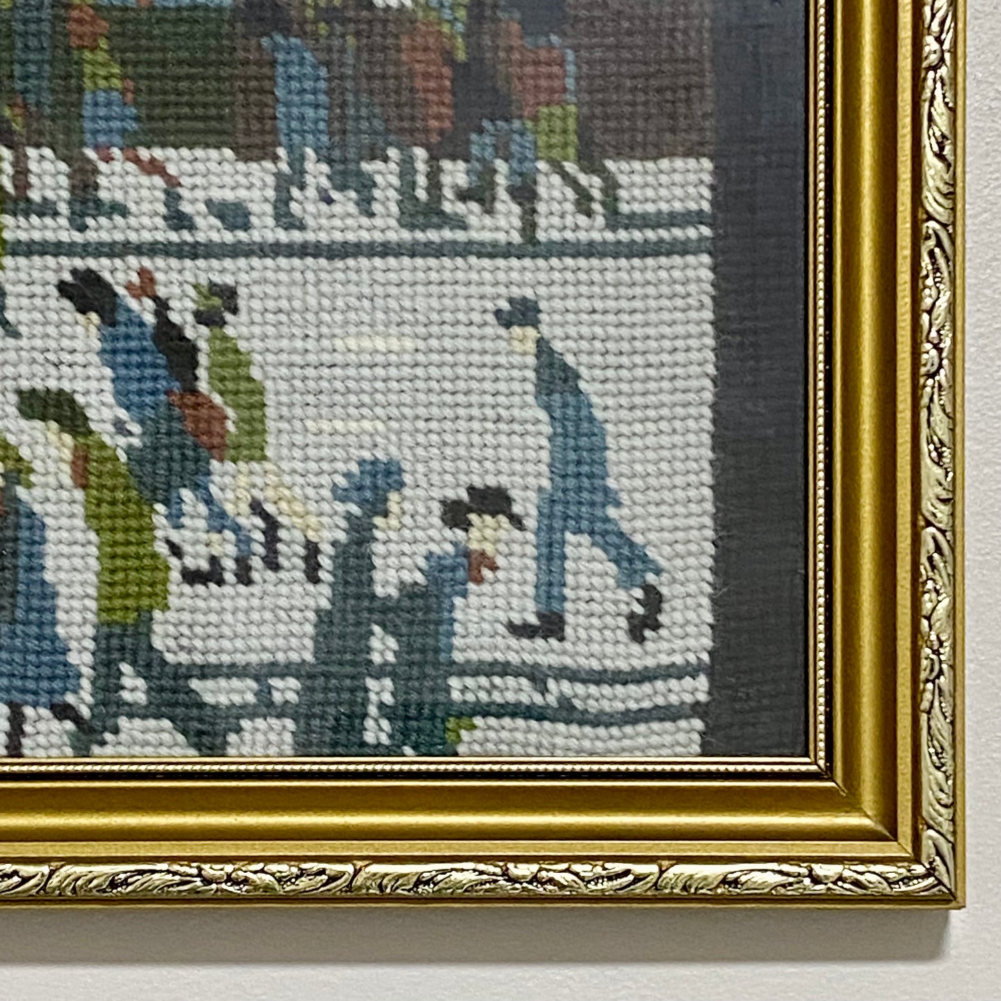 Vintage Northern Industrial Factory Scene L S Lowry Tapestry Framed & Glazed