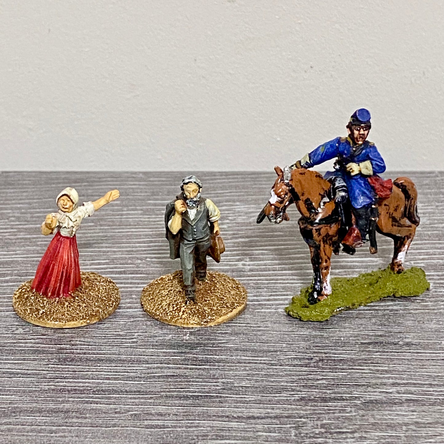 28mm ACW Union Cavalry Mounted Unmounted Painted Metal Miniatures Wargames 3 Fig