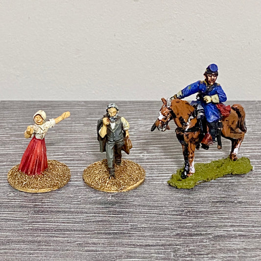 28mm ACW Union Cavalry Mounted Unmounted Painted Metal Miniatures Wargames 3 Fig