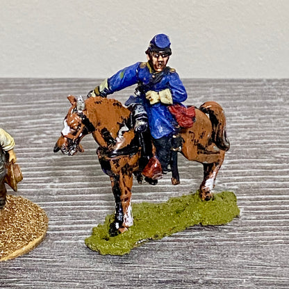 28mm ACW Union Cavalry Mounted Unmounted Painted Metal Miniatures Wargames 3 Fig