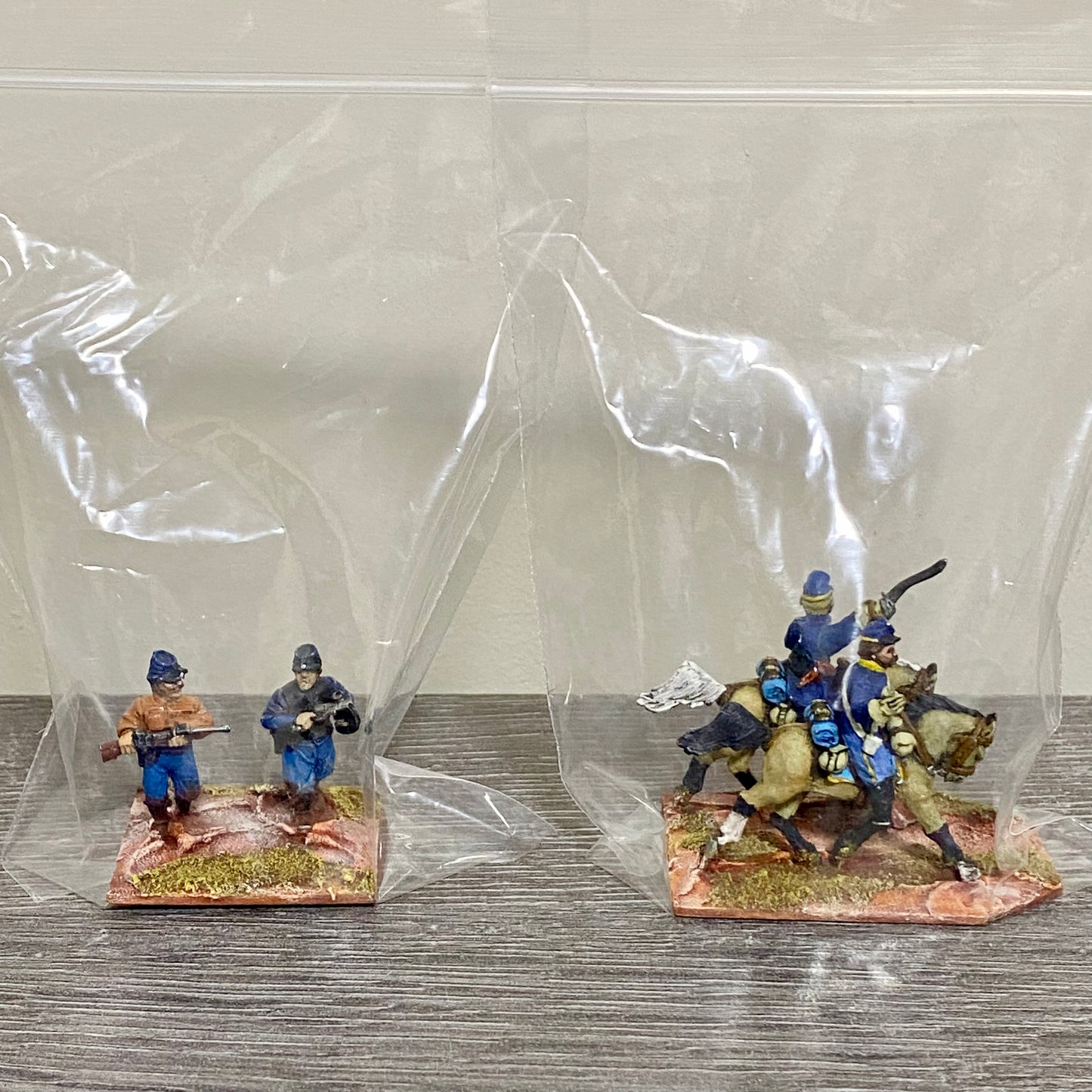 28mm ACW Union Cavalry Mounted Unmounted Painted Metal Miniatures Wargames 2 Fig